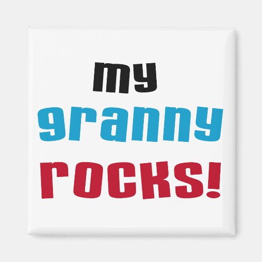 Meine Granny Rocks T Shirts und Geschenke Magnet (Vorne)
