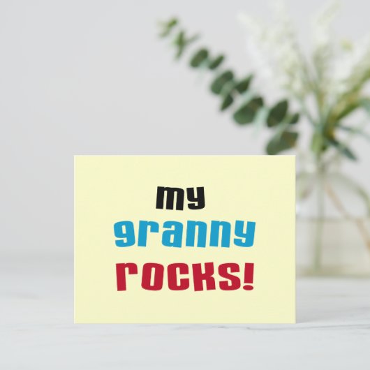 Meine Granny Rocks T Shirts und Geschenke Postkarte (Stehend Vorderseite)