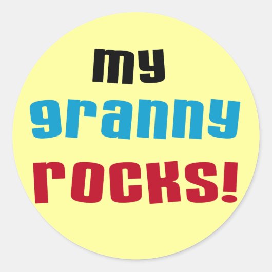 Meine Granny Rocks T Shirts und Geschenke Runder Aufkleber (Vorderseite)