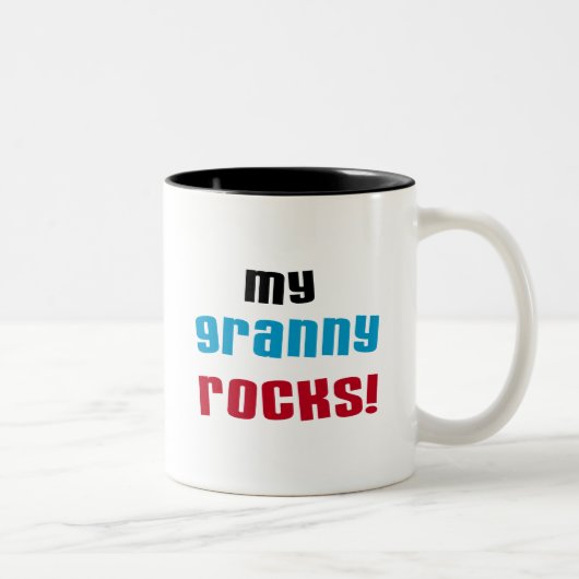 Meine Granny Rocks T Shirts und Geschenke Zweifarbige Tasse (Rechts)