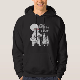 Meine Gras ist Blauer Banjo Bär Hippie Grizzi Hoodie
