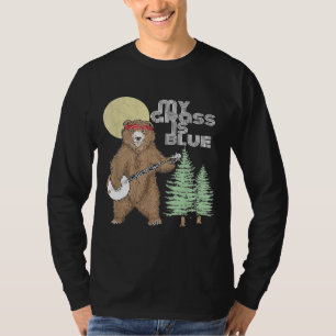 Meine Gras ist Blue Banjo Bär Hippie Grizzly2 T-Shirt