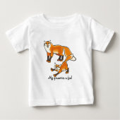 Meine Graunties sind ein Fuchs! Niedliche Fuchsgra Baby T-shirt (Vorderseite)