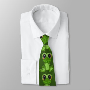 Meine Green Frog Friend Neck Tie Krawatte