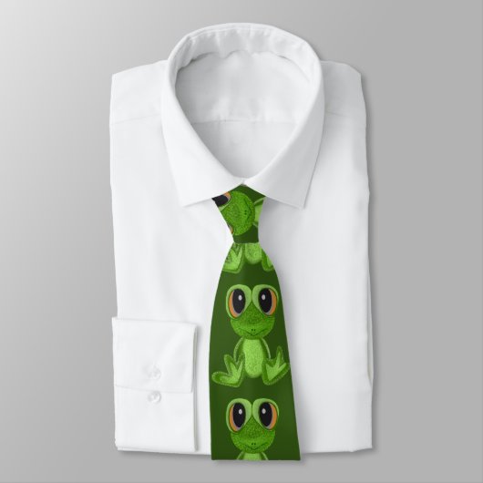 Meine Green Frog Friend Neck Tie Krawatte (Gebunden)