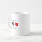 Meine Grenzcollie-Lieben ich Kaffeetasse (Vorderseite Links)