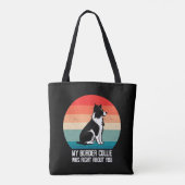Meine Grenzkollie hatte recht, wenn Sie Retro mach Tasche (Rückseite)