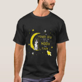 Meine Grenzkollie Liebe mich zum Mond und zurück T-Shirt (Vorderseite)