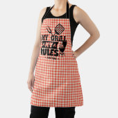 Meine Grill-Regeln Funny Red Gingham GRILLEN Kitch Schürze (InSitu)
