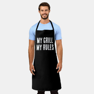 Meine Grillregeln bedeuten GRILLEN schwarze Schürz Schürze