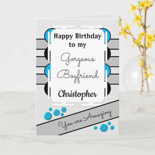 Meine großartige Boyfriend Blue Liebe, die du Gebu Karte (Gelbe Blume)