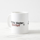 Meine große Schwester-Felsen Kaffeetasse (Vorderseite Links)
