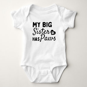 Meine große Schwester hat Pfoten - Niedlich Baby Strampler