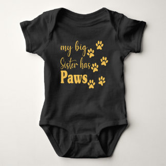 Meine große Schwester hat Pfoten - Niedlich Baby Strampler