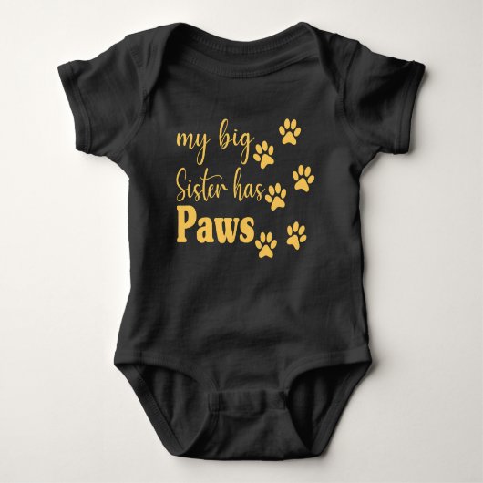 Meine große Schwester hat Pfoten - Niedlich Baby Strampler (Vorderseite)