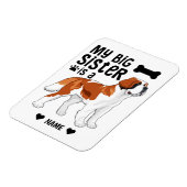 Meine große Schwester ist ein Heiliger Bernard Magnet (Linke Seite)