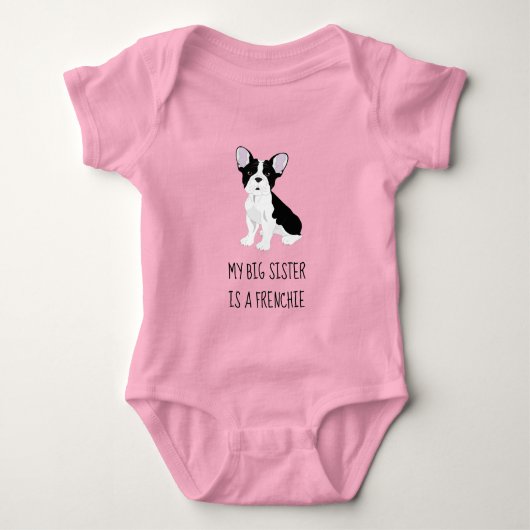 Meine große Schwester ist eine Franzose Onsie Baby Strampler (Vorderseite)