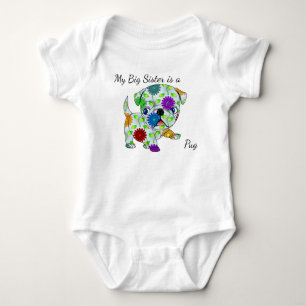 Meine große Schwester ist Mops Bodysuit Baby Strampler