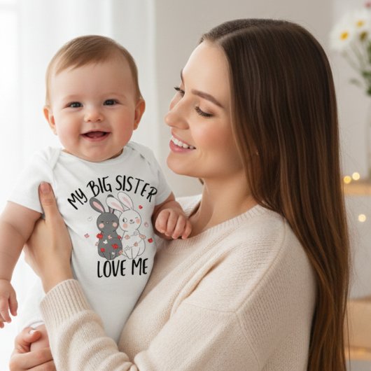 Meine große Schwester Liebe Baby Strampler