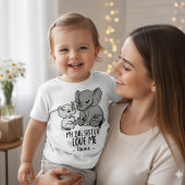 Meine große Schwester Liebe mit Personalisiertem N Kleinkind T-shirt