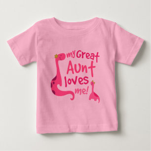 Meine große Tante Love Me Dinosaur Baby T-shirt