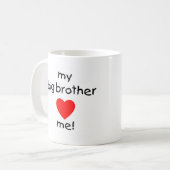 Meine großer Bruder-Lieben ich Kaffeetasse (Vorderseite Links)