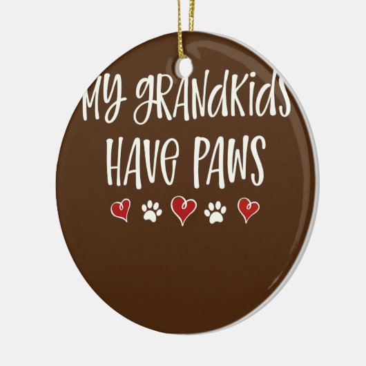 Meine Großkinder haben Paws Funny Dog Katze Oma Keramik Ornament (Links)