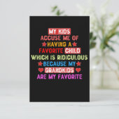 Meine Großkinder sind meine Lieblingsfrau - Großmu Dankeskarte (Stehend Vorderseite)