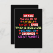 Meine Großkinder sind meine Lieblingsfrau - Großmu Dankeskarte (Vorne/Hinten)