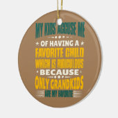 Meine Großkinder sind meine liebste lustige Oma Keramik Ornament (Links)