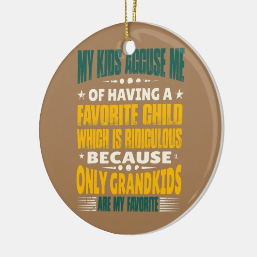 Meine Großkinder sind meine liebste lustige Oma Keramik Ornament (Links)