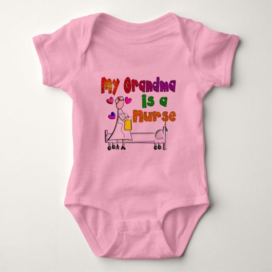 Meine Großmutter ist eine KRANKENSCHWESTER Baby Strampler (Vorderseite)