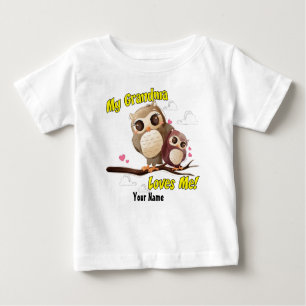 Meine Großmutter-Lieben ich Eule Baby T-shirt
