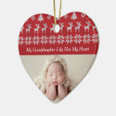 Meine Großtochter hat mein herzerrotes Weihnachtsf Keramik Ornament (Links)