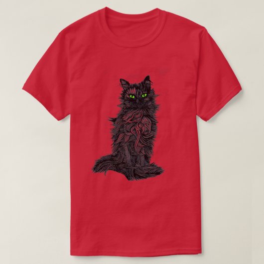 Meine grüne Mit Augen Katze T-Shirt (Design vorne)