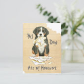 Meine GSMD-Ate meine Hausaufgaben Postkarte (Stehend Vorderseite)