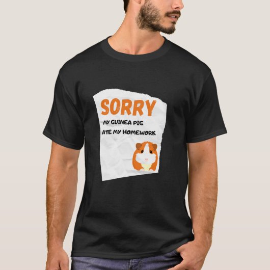 Meine Guinea Schweinchen Ate My Hausaufgaben Class T-Shirt (Vorderseite)