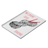 Meine Häkelideen personalisiert Notizblock (Linke Seite)