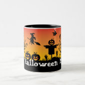 Meine Halloween-Tasse Zweifarbige Tasse (Mittel)