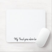 Meine Hand geht über hier Mousepad (Mit Mouse)