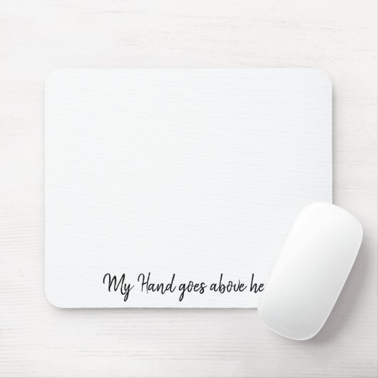 Meine Hand geht über hier Mousepad (Mit Mouse)