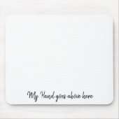 Meine Hand geht über hier Mousepad (Vorne)