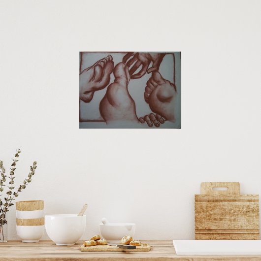 Meine Hände, Epi's Feet Poster (Küche)