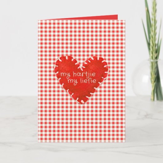 Meine Hartjie My Liefie Applique Herzkarte Karte (Vorderseite)