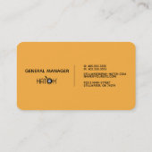 MEINE HATCH - ALLGEMEINE MANAGER-KARTE VISITENKARTE (Rückseite)