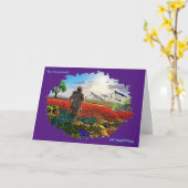 Meine heimat-geklappte Grußkarte Karte (Gelbe Blume)