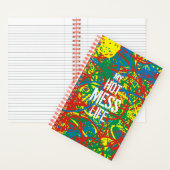 Meine heiße Mess Life bunt verrückte Skripte Abstr Notizblock (Innen)