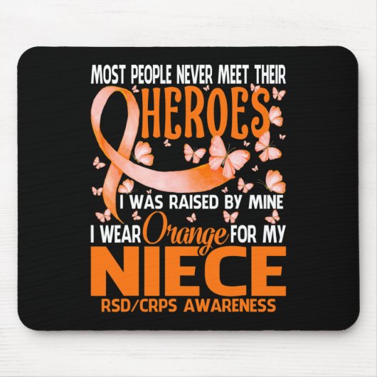 Meine Helden ich Orange für meine Nichte Rsd Crps Mousepad (Vorne)