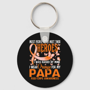 Meine Helden ich Orange für meine Papa Rsd Crps Aw Schlüsselanhänger