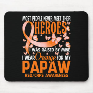 Meine Helden ich Orange für meine Papaw Rsd Crps A Mousepad
